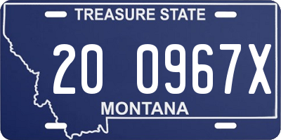 MT license plate 200967X