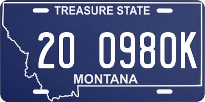 MT license plate 200980K