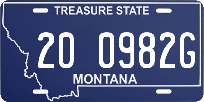 MT license plate 200982G