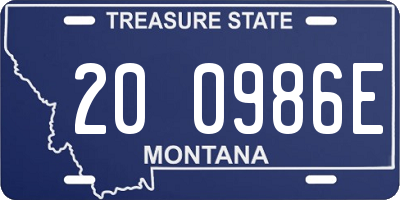 MT license plate 200986E