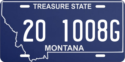 MT license plate 201008G