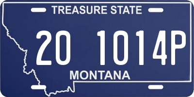 MT license plate 201014P