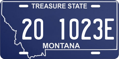 MT license plate 201023E