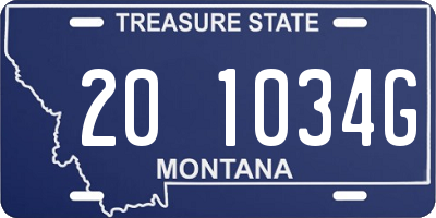 MT license plate 201034G
