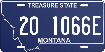 MT license plate 201066E