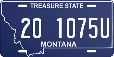 MT license plate 201075U