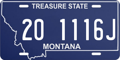 MT license plate 201116J