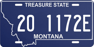 MT license plate 201172E