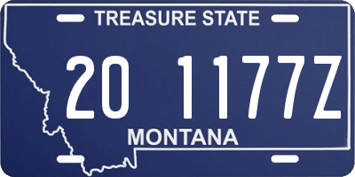 MT license plate 201177Z
