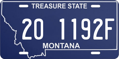 MT license plate 201192F