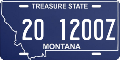 MT license plate 201200Z