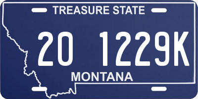 MT license plate 201229K