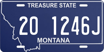 MT license plate 201246J