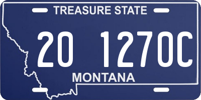 MT license plate 201270C