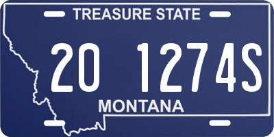 MT license plate 201274S