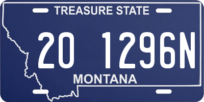 MT license plate 201296N