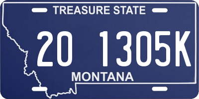MT license plate 201305K