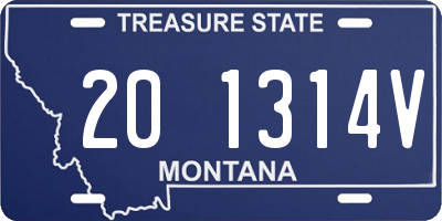 MT license plate 201314V