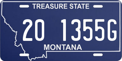 MT license plate 201355G