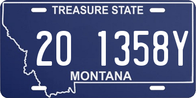 MT license plate 201358Y