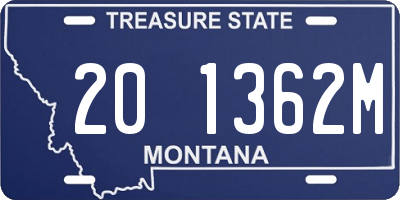 MT license plate 201362M