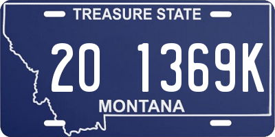 MT license plate 201369K
