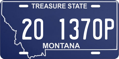 MT license plate 201370P