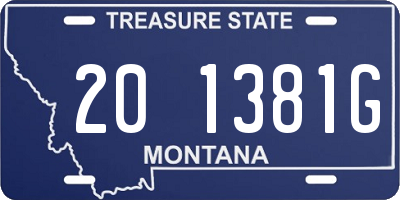 MT license plate 201381G