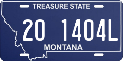 MT license plate 201404L