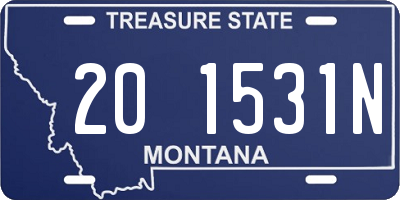 MT license plate 201531N