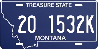 MT license plate 201532K