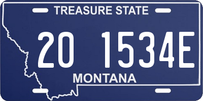 MT license plate 201534E