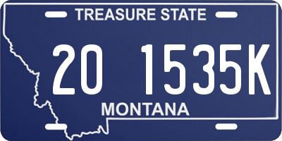 MT license plate 201535K