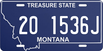 MT license plate 201536J