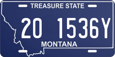 MT license plate 201536Y