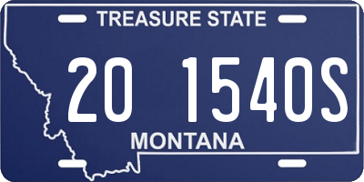 MT license plate 201540S