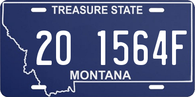 MT license plate 201564F