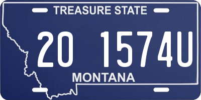 MT license plate 201574U