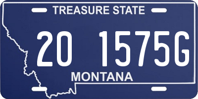 MT license plate 201575G