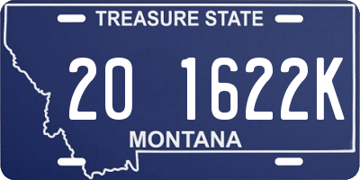 MT license plate 201622K