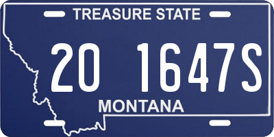 MT license plate 201647S