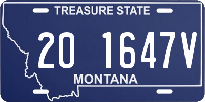MT license plate 201647V