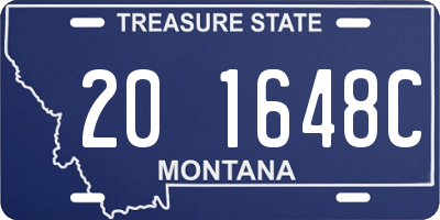 MT license plate 201648C