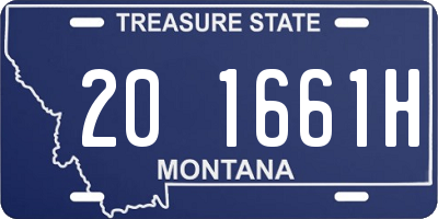 MT license plate 201661H