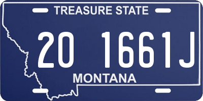 MT license plate 201661J