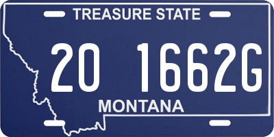 MT license plate 201662G