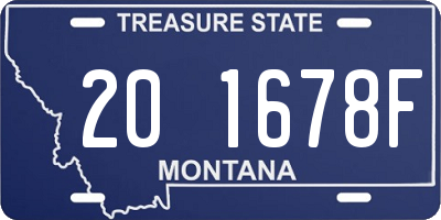 MT license plate 201678F