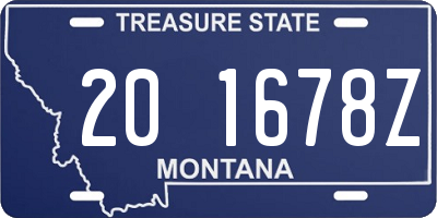 MT license plate 201678Z