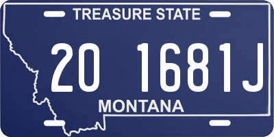 MT license plate 201681J