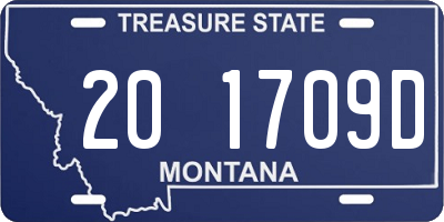 MT license plate 201709D